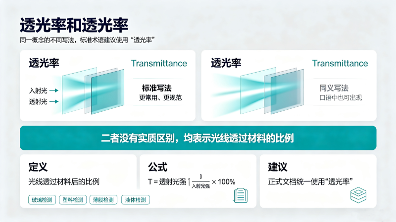 透过率和透光率有什么区别？一篇讲清楚